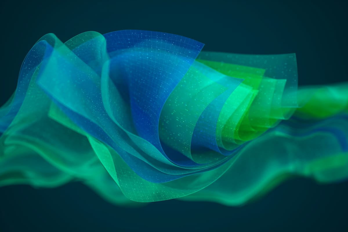 An abstract shape intended to represent AI