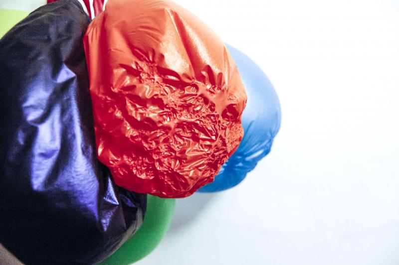 Still life of balloons that were blown up long ago