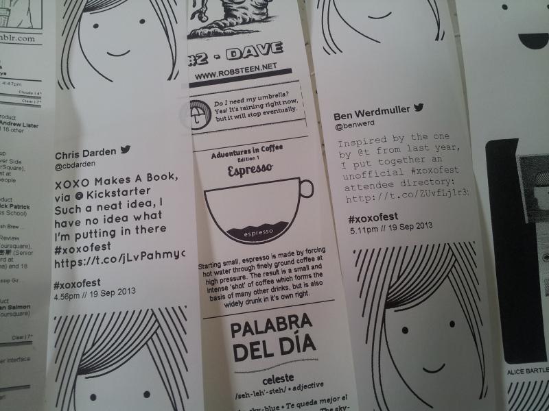 The Little Printer sure is cute. Like the idea of a morning info sheet. #xoxofest