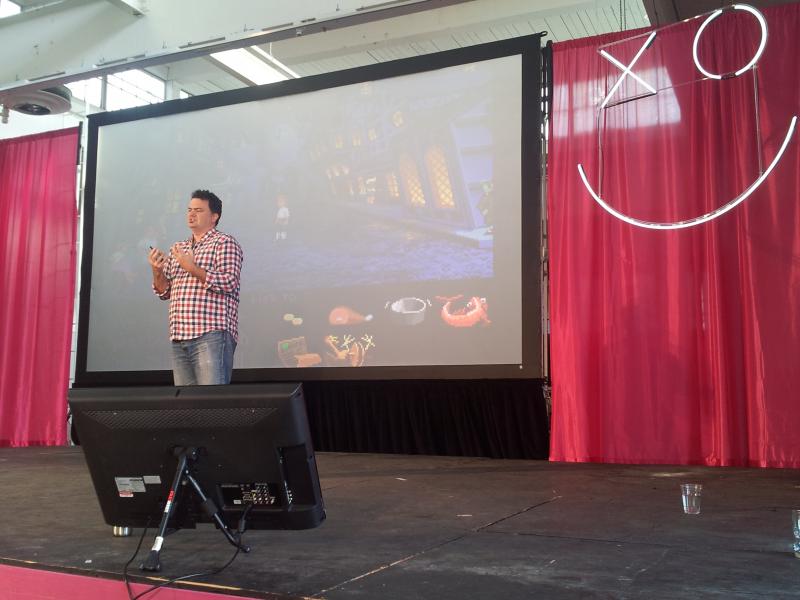 May have yelled "YEAH!" a little too loudly when @timoflegend mentioned Monkey Island. #xoxofest