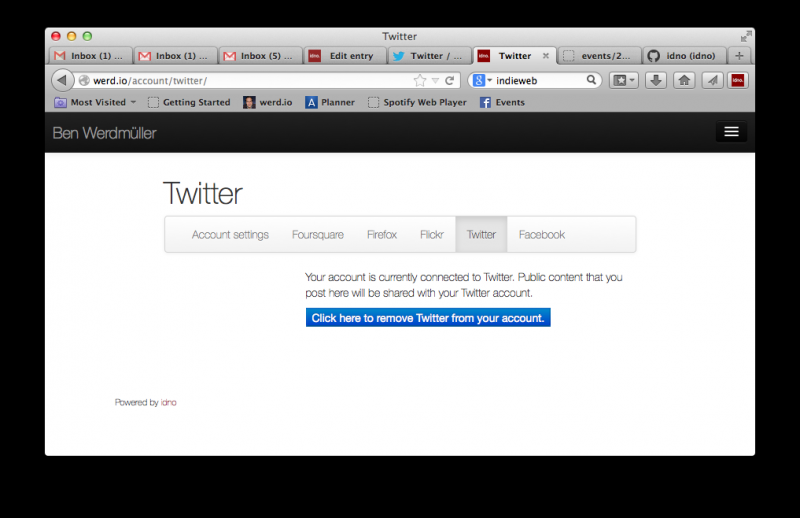 Linking accounts via an Idno plugin