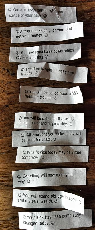 Fortune cookie narrative