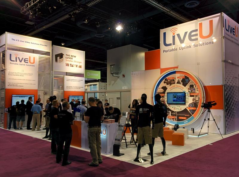Our friends at @LiveU have a pretty cool stand. #nab