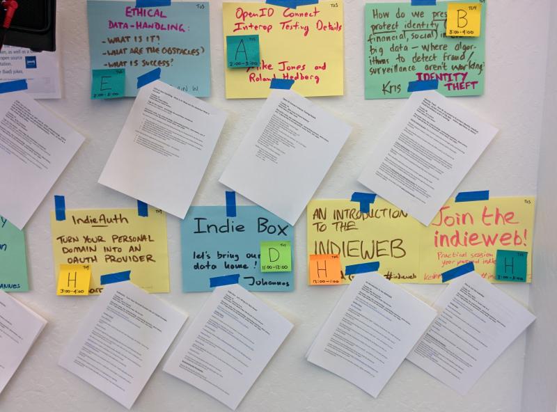 Notes are on the wall already (and on the web, of course). #indieweb #iiw