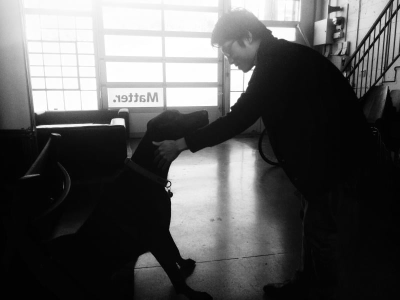 Bo (our new CTO if I have my way) meets @hokwng at @mattervc. 