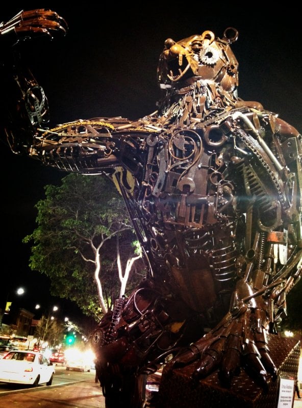 I really like this tasteful new sculpture in downtown Berkeley.