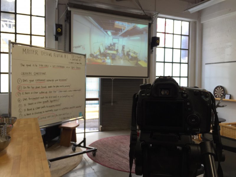 Manning the camera for #matterfive's Design Review 1 today. 