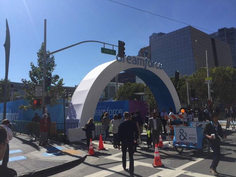 I can't be sarcastic about DreamForce; Benioff is great. Sure are a lot of people here. 