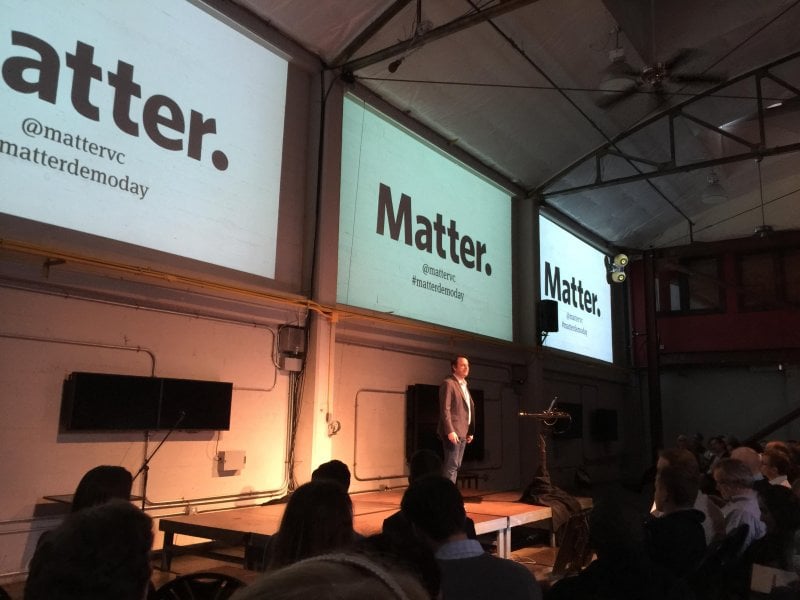 It begins! @coreyford introduces six companies changing media for good. #matterdemoday