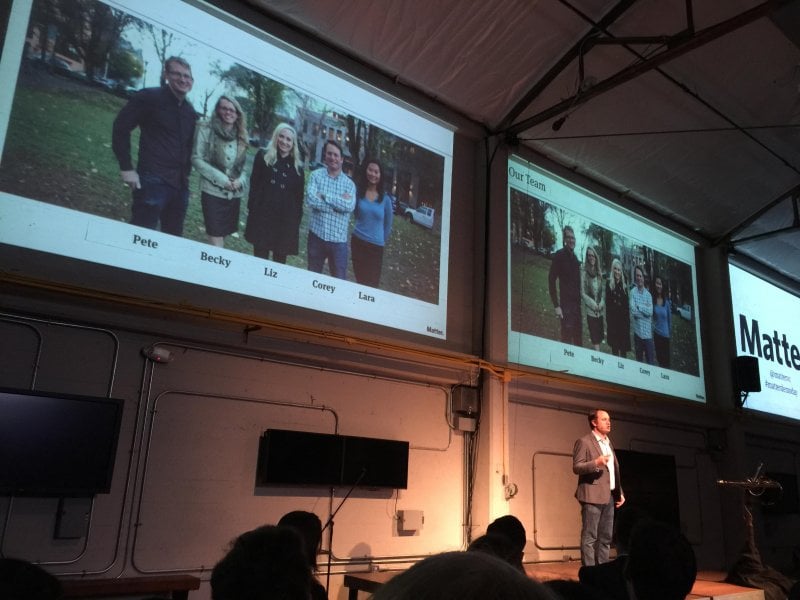 Excited that @morepete -who gave us great advice during #matterthree - is joining @mattervc. #matterdemoday