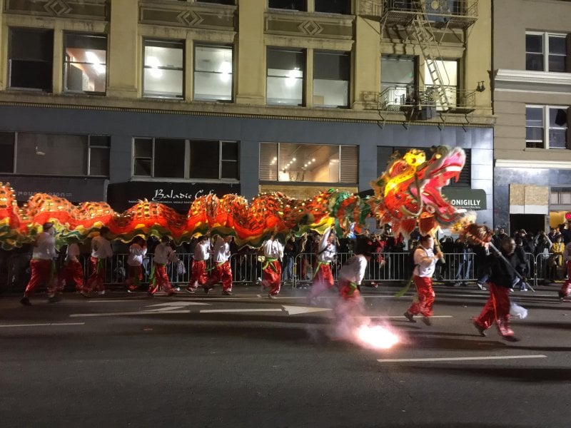 Dancing among the firecrackers #chinesenewyear2016