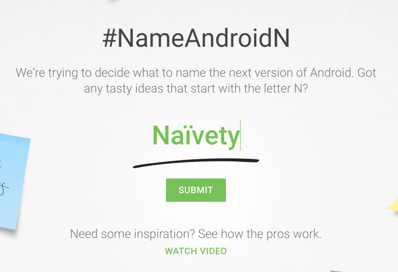 #NameAndroidN