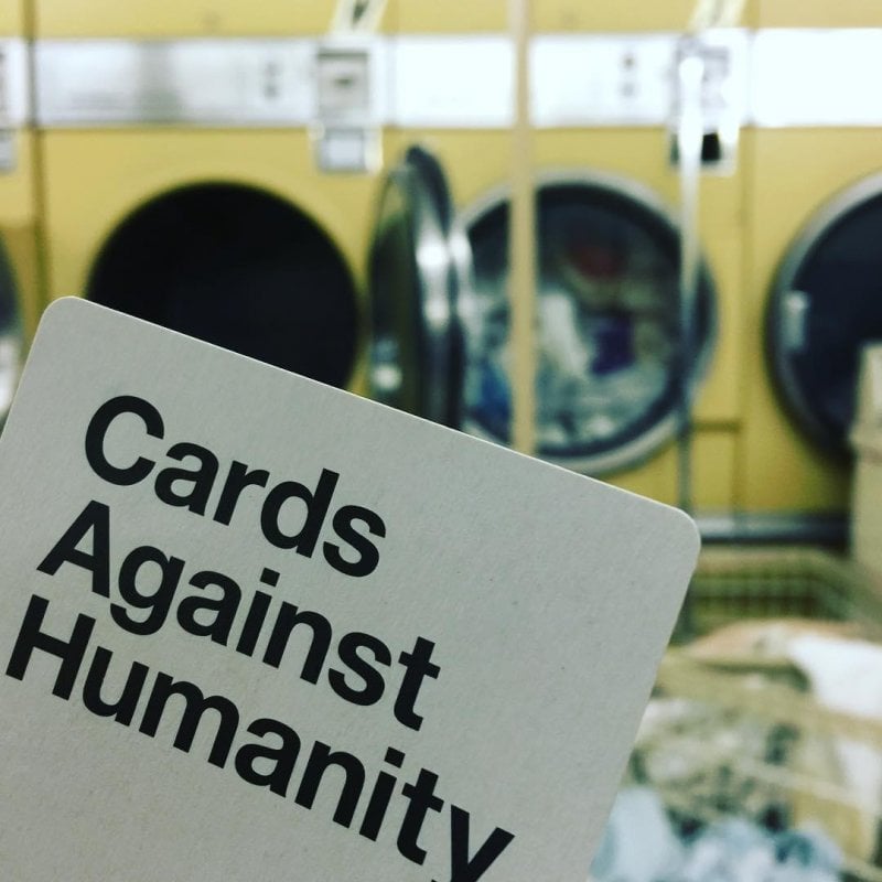 Killing time at the laundromat with _____________.