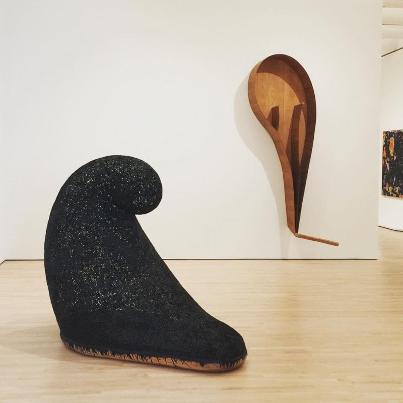 Two pieces by Martin Puryear. The new SFMOMA is full of beautiful pieces - but I was most moved by a chest full of fossilized garments from the Colombian Civil War.