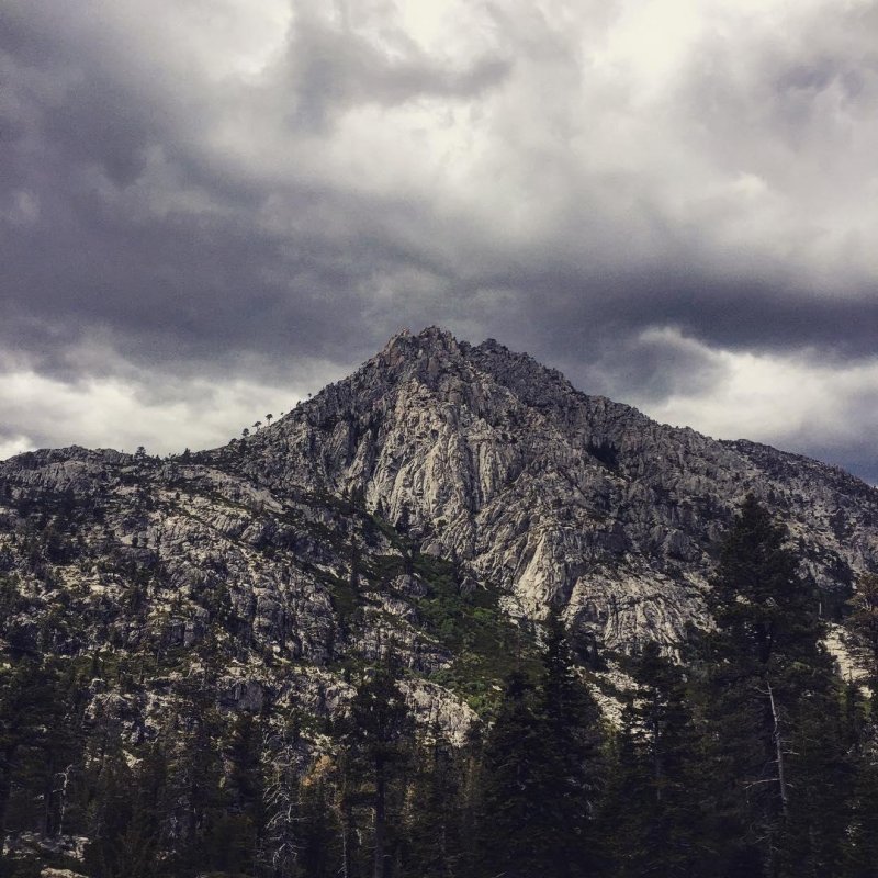 A stormy climb (Emerald Bay, Saturday).