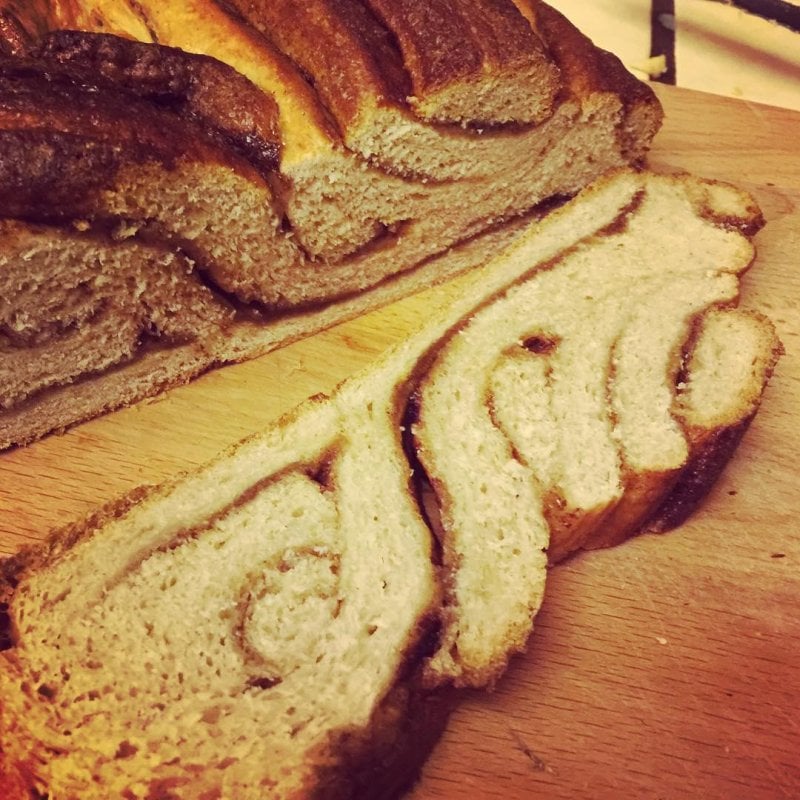 My mother's homemade cinnamon bread.