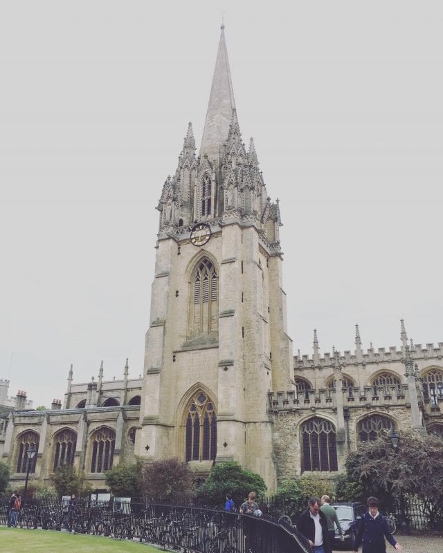 Oxfam (Oxford Famine Relief) started as a regular meeting in a small room halfway up this church. As a kid, I used to do brass rubbings from cemetery stones in a room that is now used for an organic cafe.