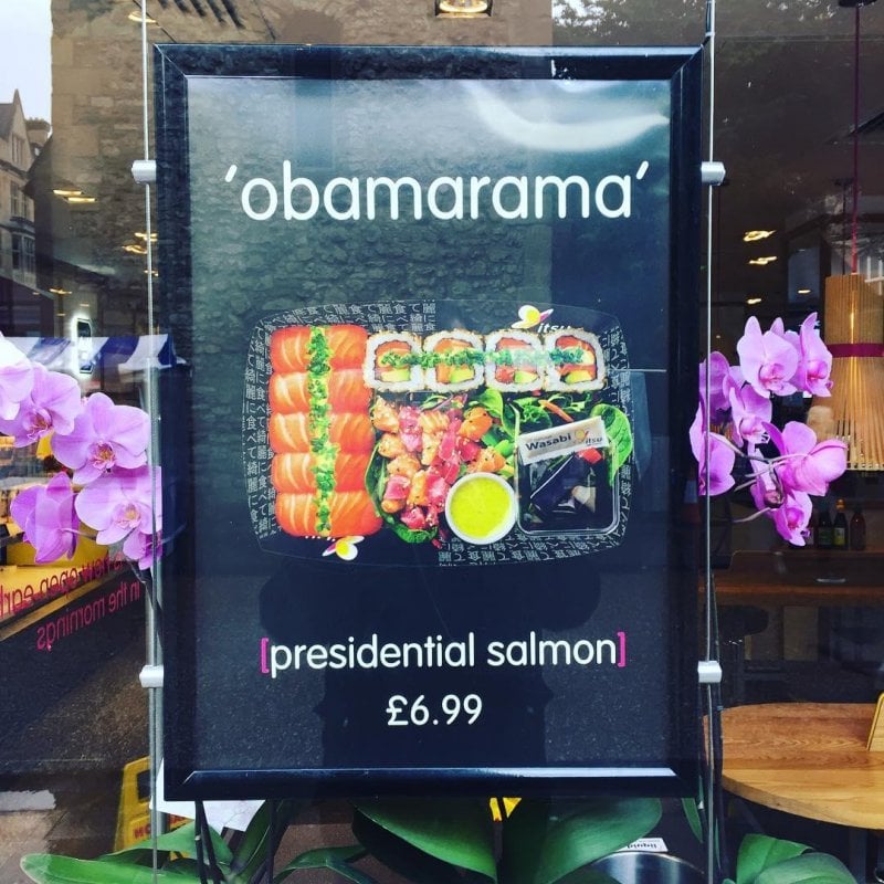 I somehow don't foresee Trump sushi.