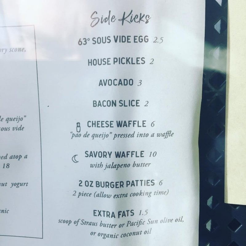 The menu at my local coffee place brings me unending joy.