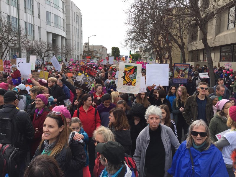 This is what democracy looks like. #womensmarch #womensmarchoakland