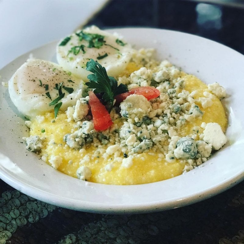 Eggs polenta. I couldn't not Instagram this.