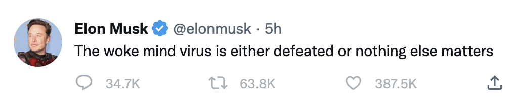 Elon Musk tweet: 