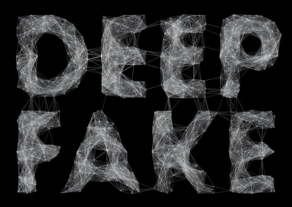 A network spells out the words: deep fake