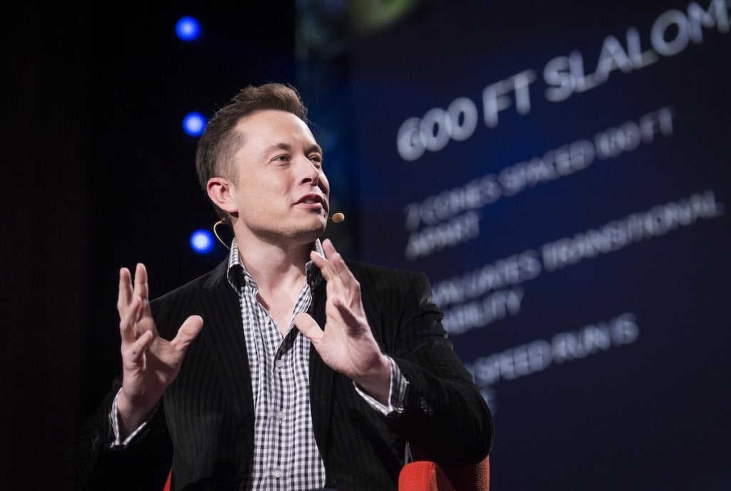 Elon Musk, pictured at TED.
