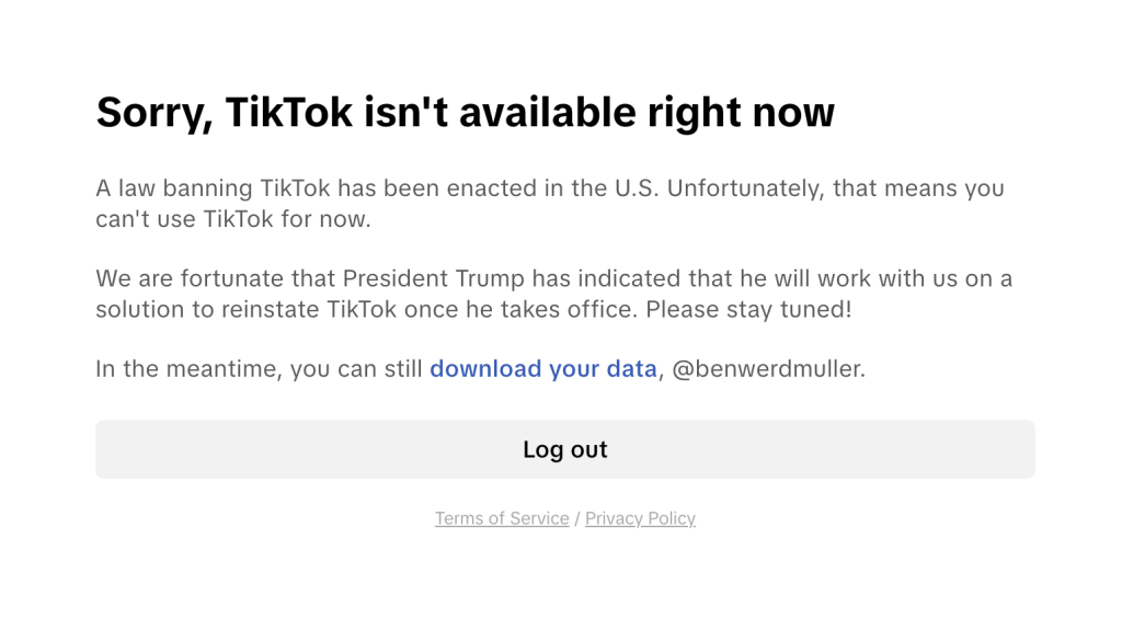 TikTok is down