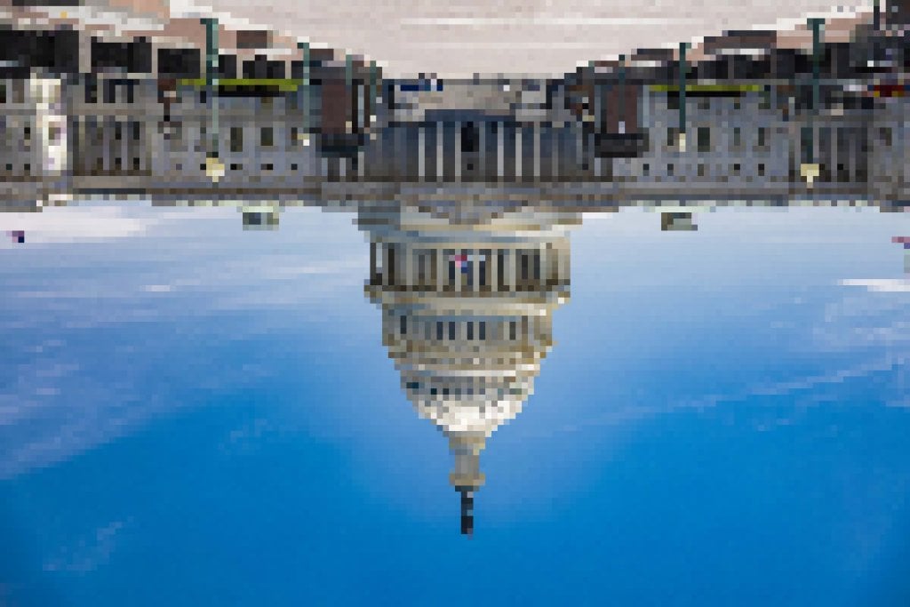 The Capitol, upside down